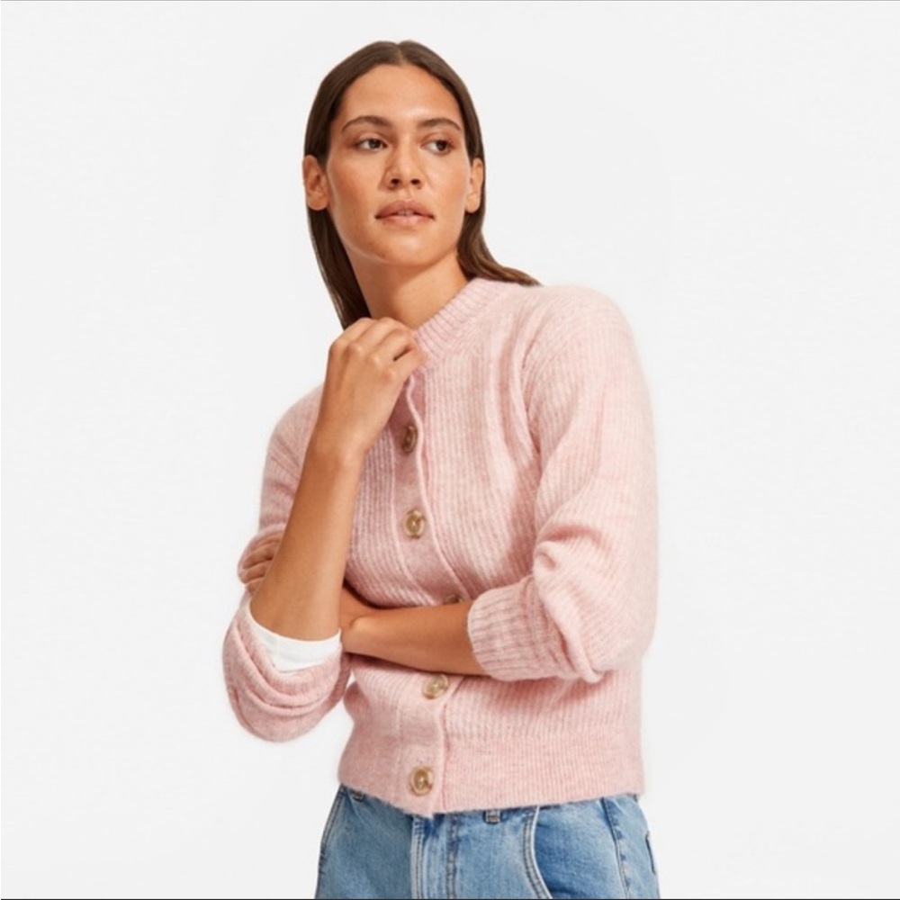 Everlane Alpaca Cardigan Rose